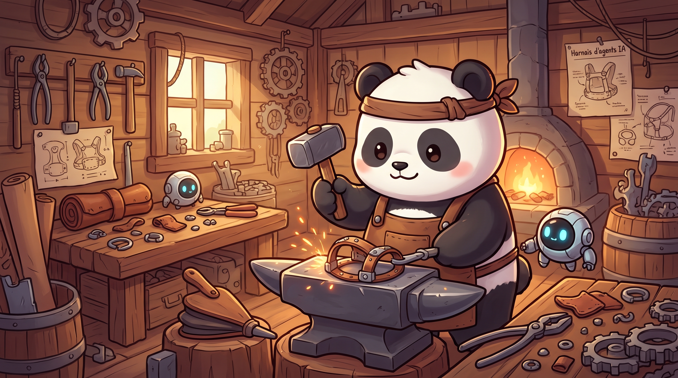 a panda building a harness for its AI agents